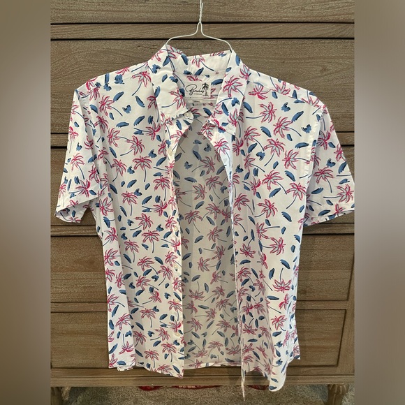 BONOBOS Slim Fit Short Sleeve Button-Up Shirt Size Large - Picture 1 of 3